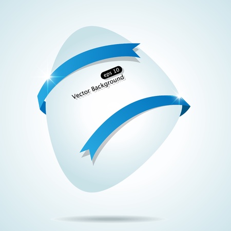 Vector web style elements with blue ribbonのイラスト素材