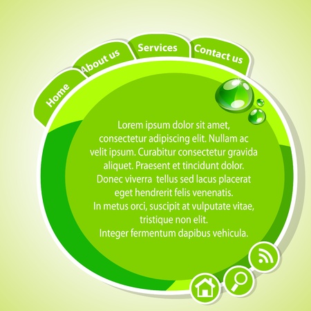 green website templateのイラスト素材