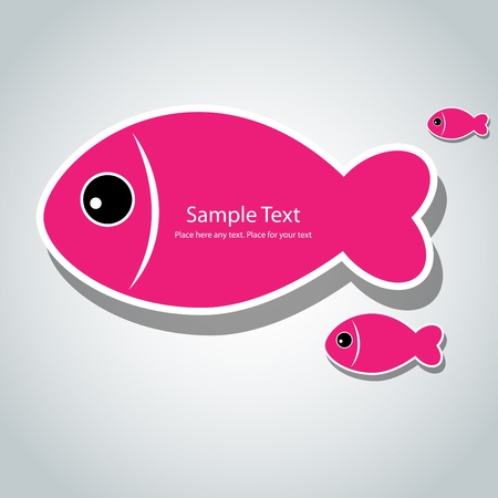 Vector background with small cute fishesのイラスト素材