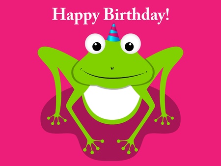 Vector greeting card with frogのイラスト素材