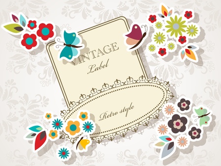 floral elegant frameのイラスト素材