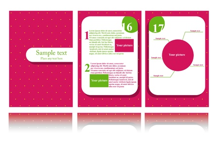 Vector pink brochure designのイラスト素材