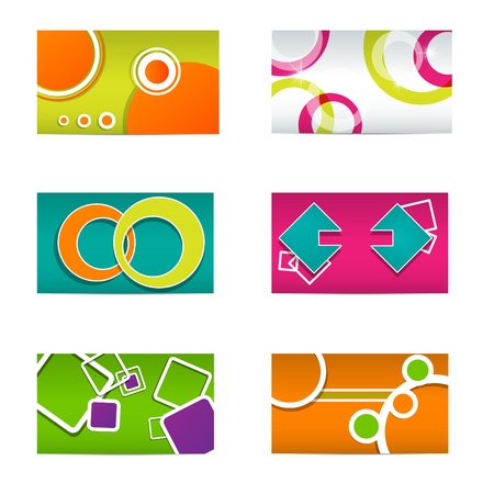 Vector set with different business cardsのイラスト素材