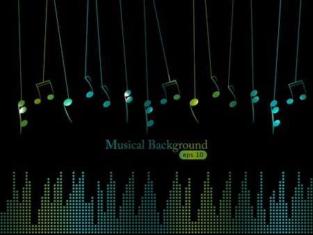 Vector musical shiny background のイラスト素材