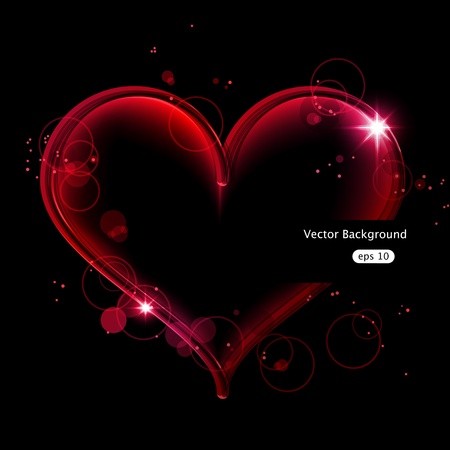 Vector picture with red heartのイラスト素材