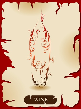 Abstract vector pattern for wine cardのイラスト素材