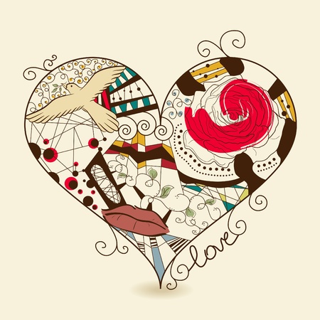 Vector picture of abstract heartのイラスト素材