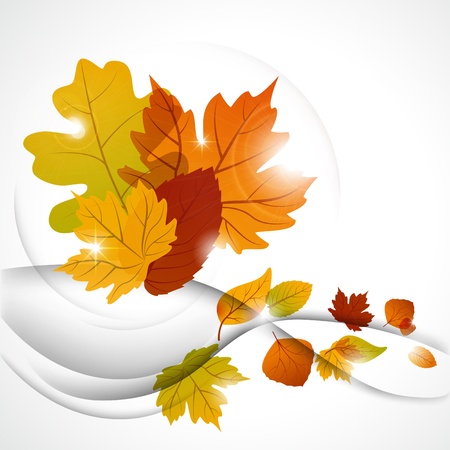 Vector autumn backgroundのイラスト素材