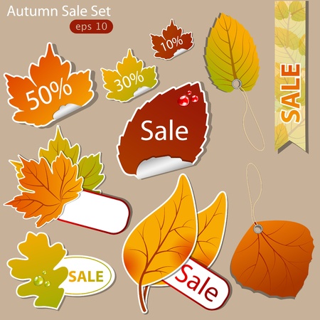  pattern of discount. Autumnのイラスト素材