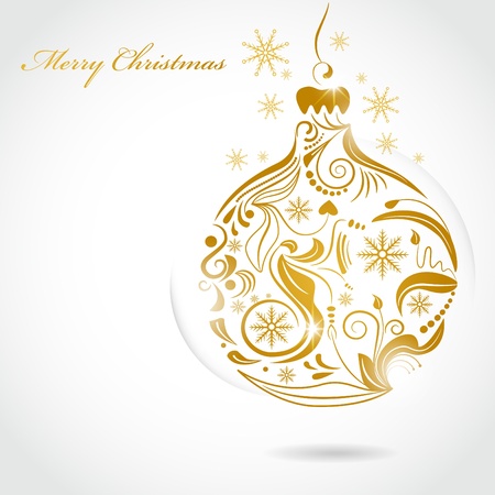 Vector picture of gold of christmas ballのイラスト素材