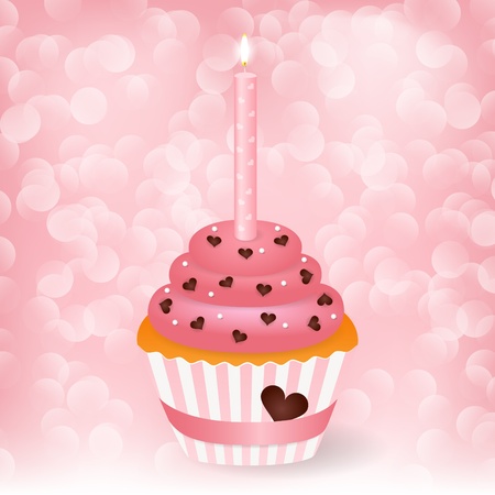 wedding greeting card with cupcakeのイラスト素材