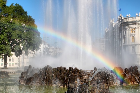 Fountain in Vienna, Austriaの写真素材