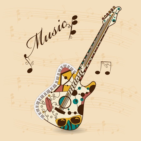Vector abstract guitarのイラスト素材