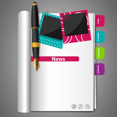 Vector website templateのイラスト素材