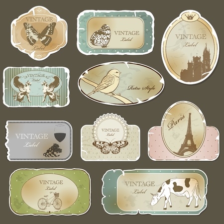 Vintage label setのイラスト素材