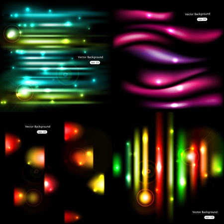 Shiny abstract background setのイラスト素材