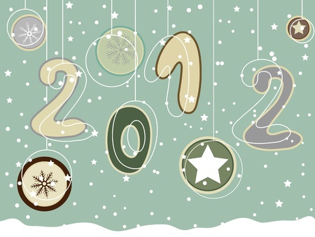 New year 2012 greeting card