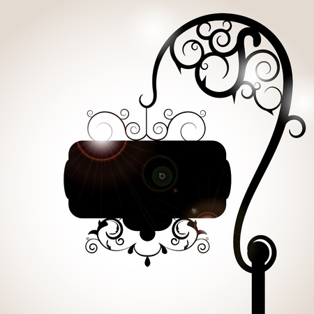 Vector black vintage frame silhouetteのイラスト素材