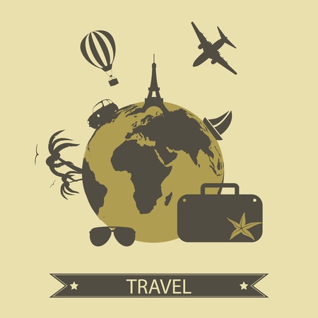 travel iconsのイラスト素材