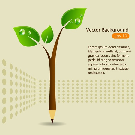 Vector illustration with pencilのイラスト素材