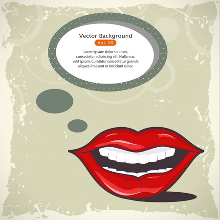 Vector picture with lipsのイラスト素材