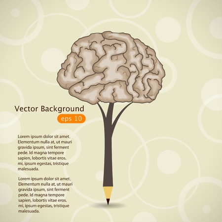 Vector illustration with pencilのイラスト素材