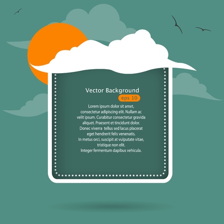 Vector abstract cloud frameのイラスト素材