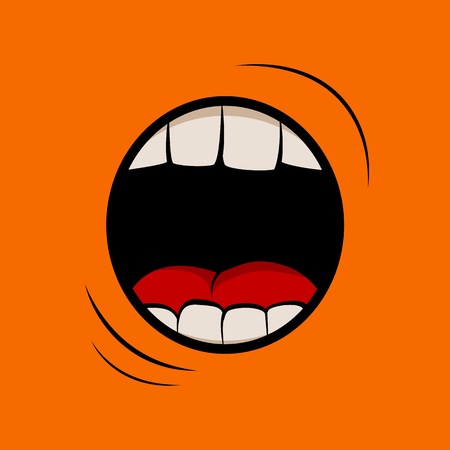 Illustartion with screaming mouth