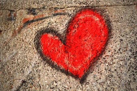 Photo heart of stone wallの写真素材