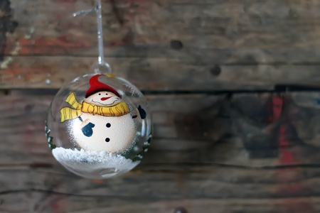 Photo of christmas decorations on wooden backgroundの写真素材