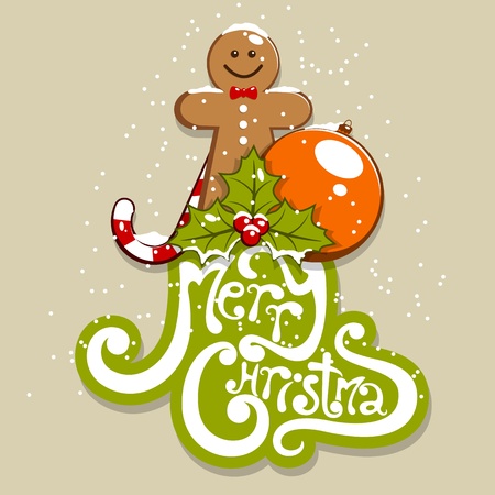 merry Christmas greeting cardのイラスト素材