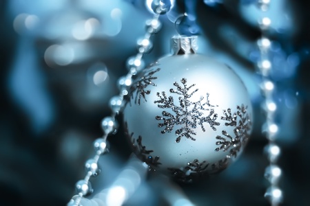 Photo of christmas blue Christmas ballの写真素材