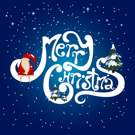 merry Christmas greeting cardのイラスト素材