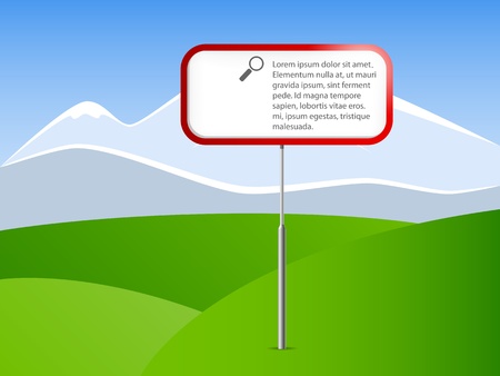 Vector illustration with road signs and copy spaceのイラスト素材