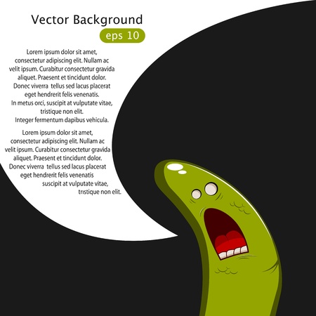 Vector illustration with screaming monsterのイラスト素材