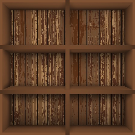 illustarion with  empty bokkshelvesのイラスト素材