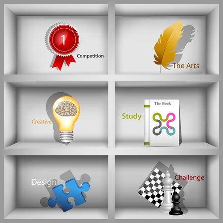 Vector illustration with art iconsのイラスト素材