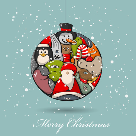 abstract creative xmas ballのイラスト素材