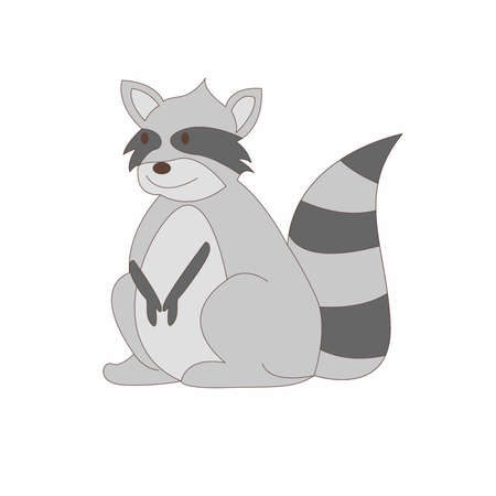 Cute Vector Racoonのイラスト素材