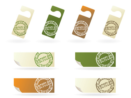 Rubber stamped recycle tag series...no.2のイラスト素材