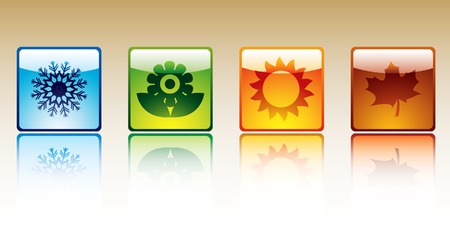 Four season iconsのイラスト素材