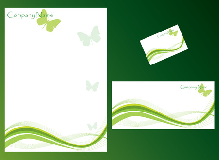 Ecology stationery setのイラスト素材