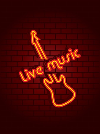 Neon music signのイラスト素材