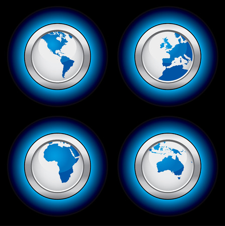 Glowing map buttonsのイラスト素材