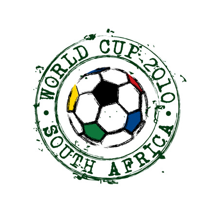 World cup football stampのイラスト素材