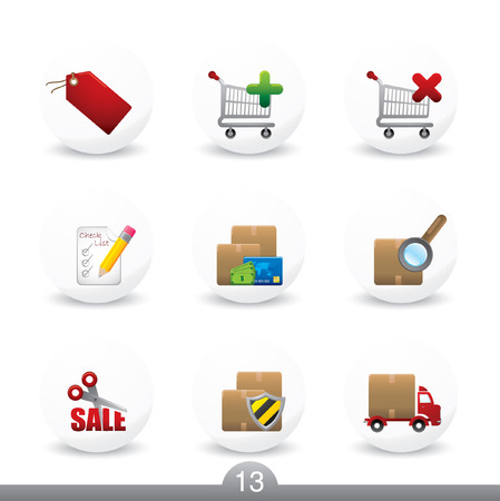 Shopping icons...series no.13のイラスト素材