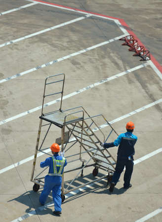 Airport ground handling staffのeditorial素材
