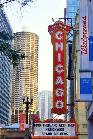 Chicago neon signsのeditorial素材