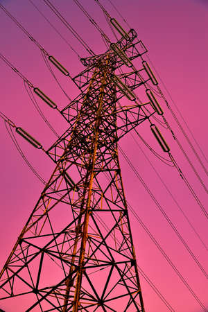 High-voltage polesの写真素材