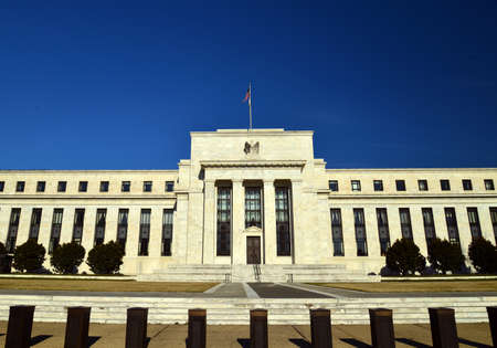 Federal Reserve building positiveのeditorial素材